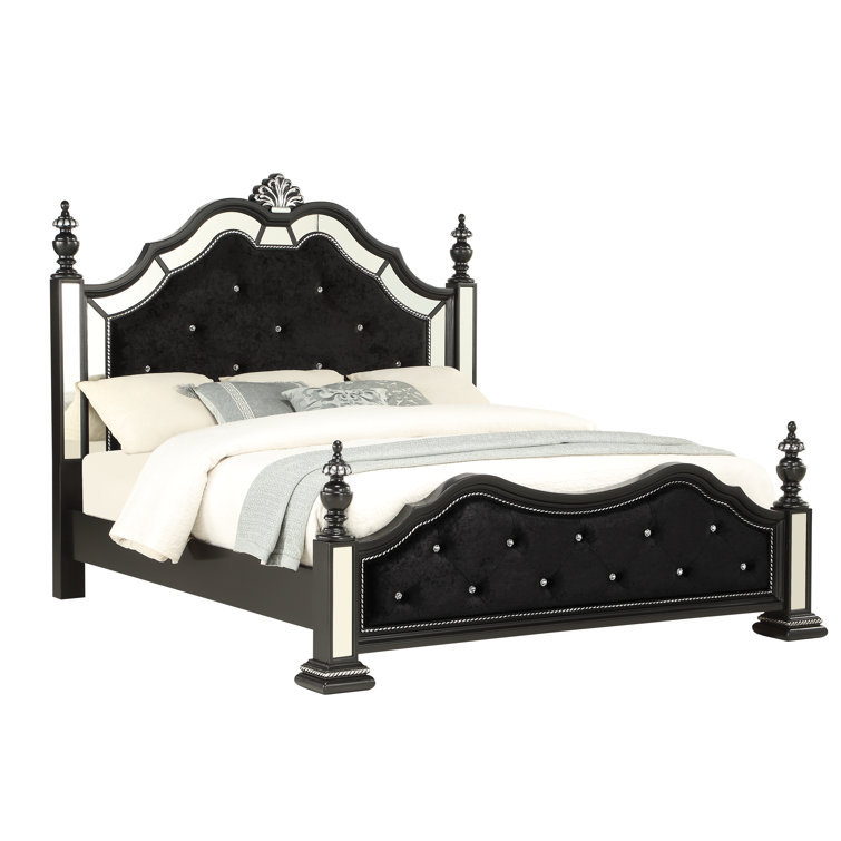 Rosdorf Park Aaden Tufted Low Profile Canopy Bed & Reviews Wayfair